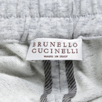 Brunello Cucinelli Paire de Pantalon en Coton en Gris
