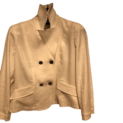 Emporio Armani Jacket/Coat Linen in Cream