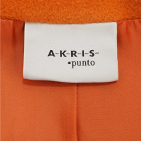 Akris Punto Veste/Manteau en Laine en Orange
