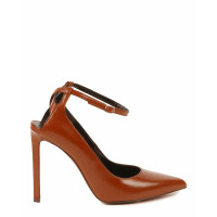 Céline Sandals Patent leather in Brown