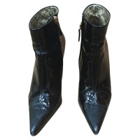 Gianni Versace Ankle boots Patent leather in Black