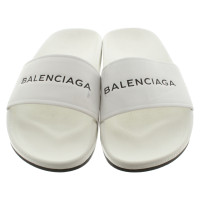 Balenciaga Sandales en Cuir en Blanc