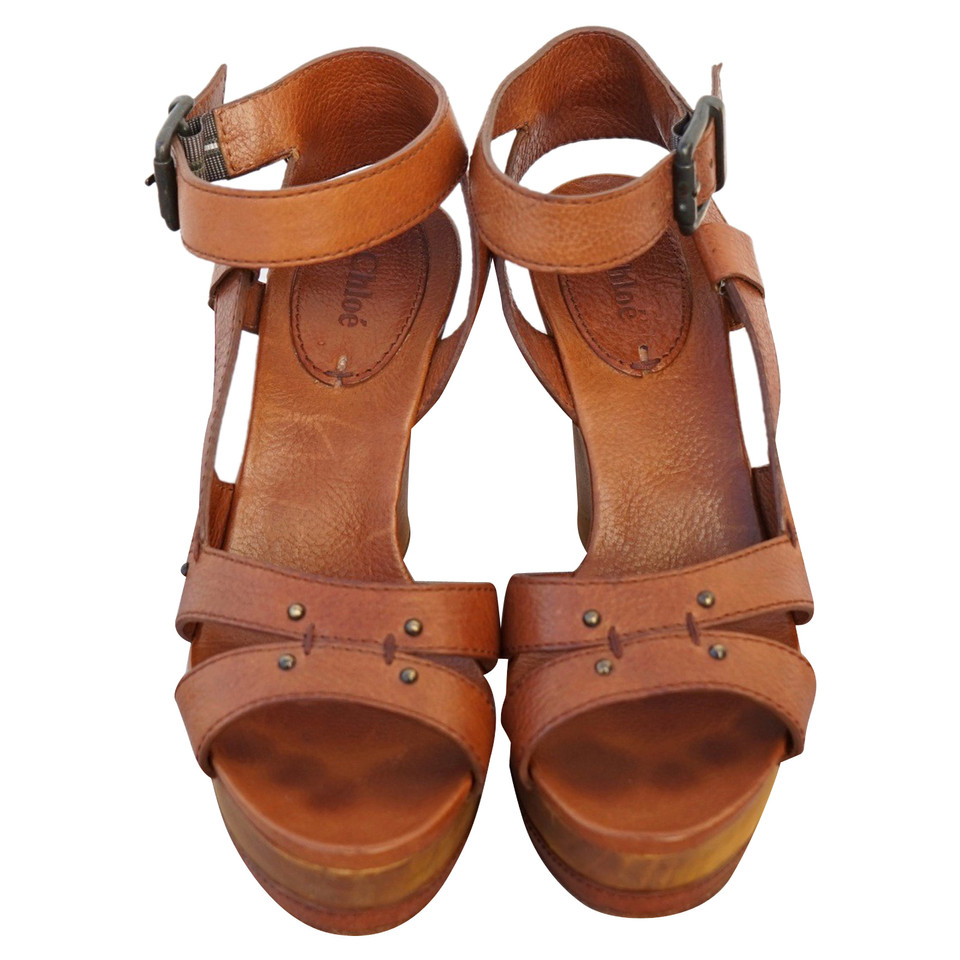 Chloé Sandals Leather in Brown