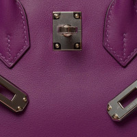 Hermès Birkin Bag 25 aus Leder in Violett