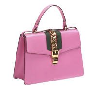 Gucci Sylvie Bag Medium aus Leder in Rosa / Pink