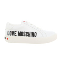 Love Moschino Sneakers aus Leder in Weiß
