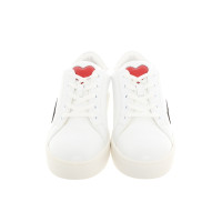 Love Moschino Sneakers aus Leder in Weiß