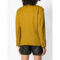 Gianni Versace Jacket/Coat Wool in Yellow