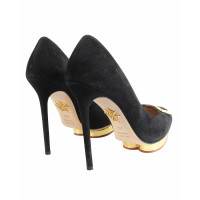 Charlotte Olympia Sandals Suede in Black