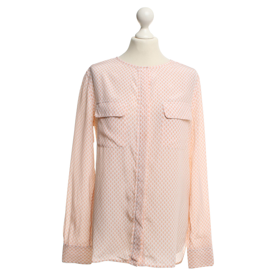 Equipment Silk blouse with dot pattern