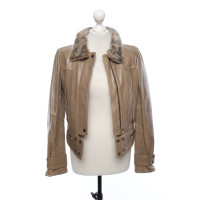 Dkny Jacket/Coat Leather in Beige
