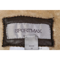 Sportmax Giacca/Cappotto in Pelliccia in Marrone