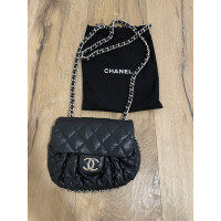 Chanel Chain Around Flap Leer in Zwart