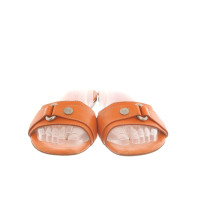 Céline Sandals Leather in Orange