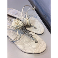 Christian Dior Sandales en Cuir en Blanc