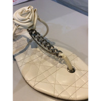 Christian Dior Sandales en Cuir en Blanc