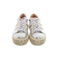 Twinset Milano Sneakers aus Leder in Silbern