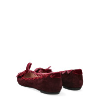 Fendi Slippers/Ballerinas Leather in Bordeaux