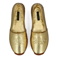 Dolce & Gabbana Sandali in Pelle in Oro