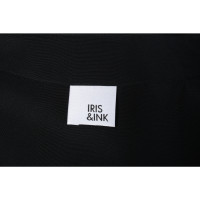 Iris & Ink Jurk Zijde in Zwart