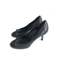 Christian Dior Pumps/Peeptoes aus Leder in Schwarz