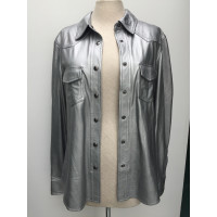 Jacob Cohen Top Leather in Silvery