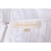 Love Shack Fancy Kleid aus Baumwolle in Weiß