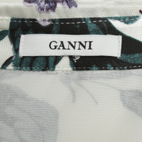 Ganni Bluse mit buntem Blumenmuster