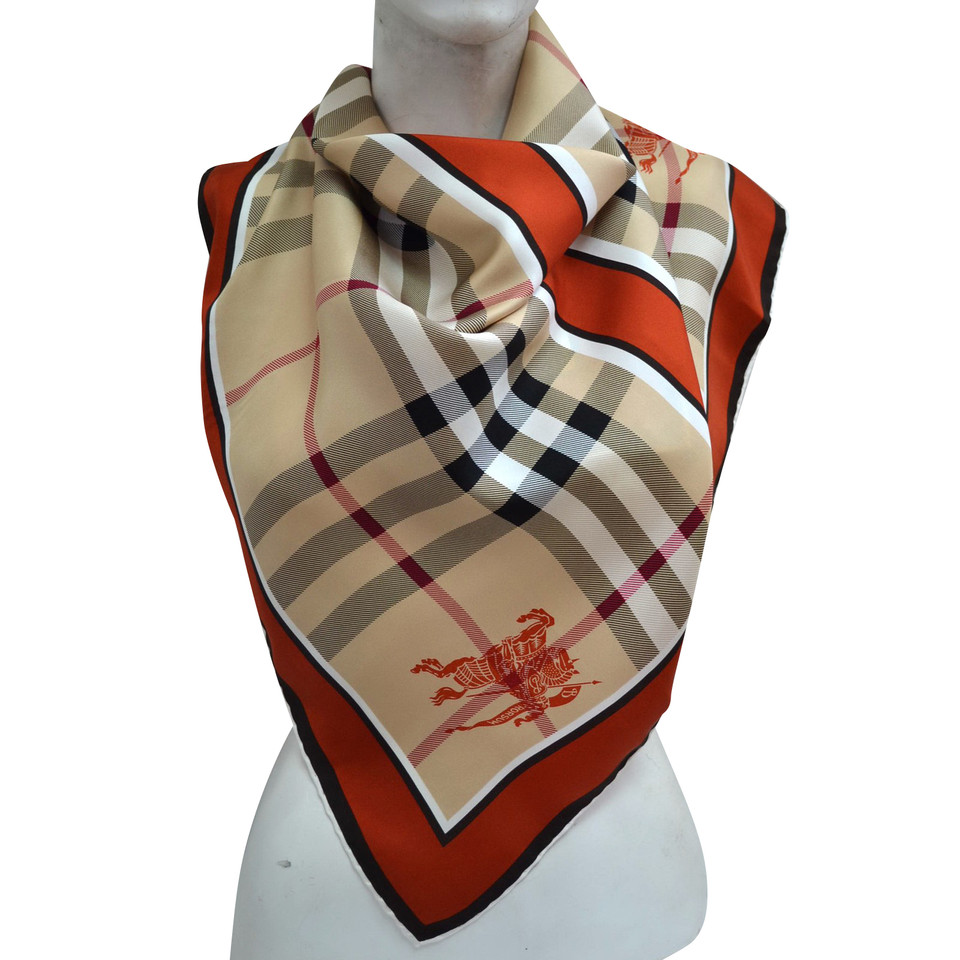 Burberry Zijden sjaal met ruitjespatroon