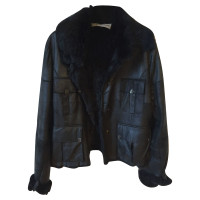 Yves Salomon Leather jacket in black