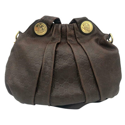 Gucci Babouska Shoulder Bag aus Leder in Braun