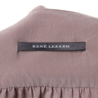 René Lezard Silk blouse in Nude