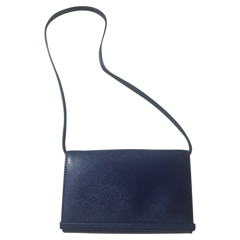 Coccinelle Clutch Bag Leather in Blue