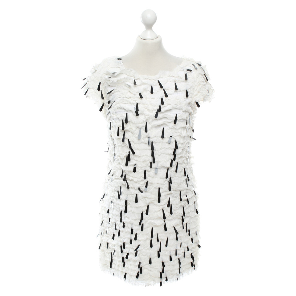 French Connection Dress in cream / black