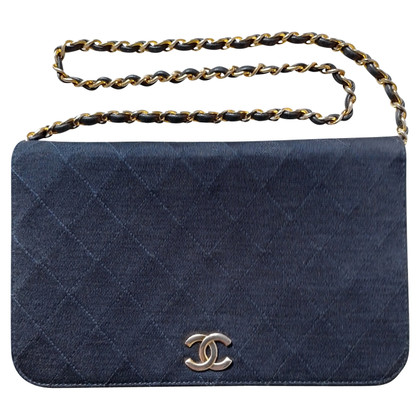 Chanel Wallet on Chain en Jersey en Bleu