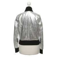 Chanel Silver leather jacket