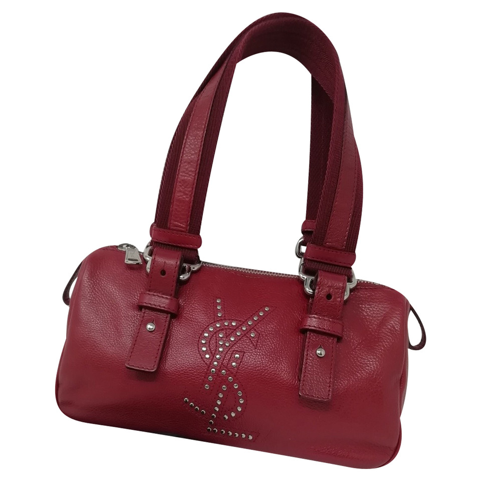 Yves Saint Laurent Handtasche aus Leder in Bordeaux