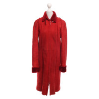 Jil Sander Jacket/Coat Leather in Red
