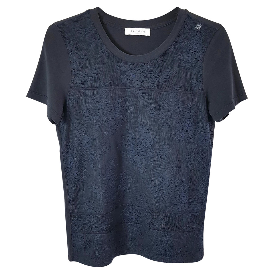 Sandro Top Cotton in Blue