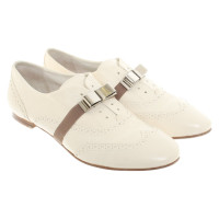 Agl Mocassini/Ballerine in Pelle in Crema