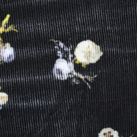Acne Pantalon en velours côtelé avec imprimé floral
