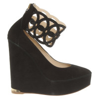 Paloma Barcelo Wedges Suede in Black