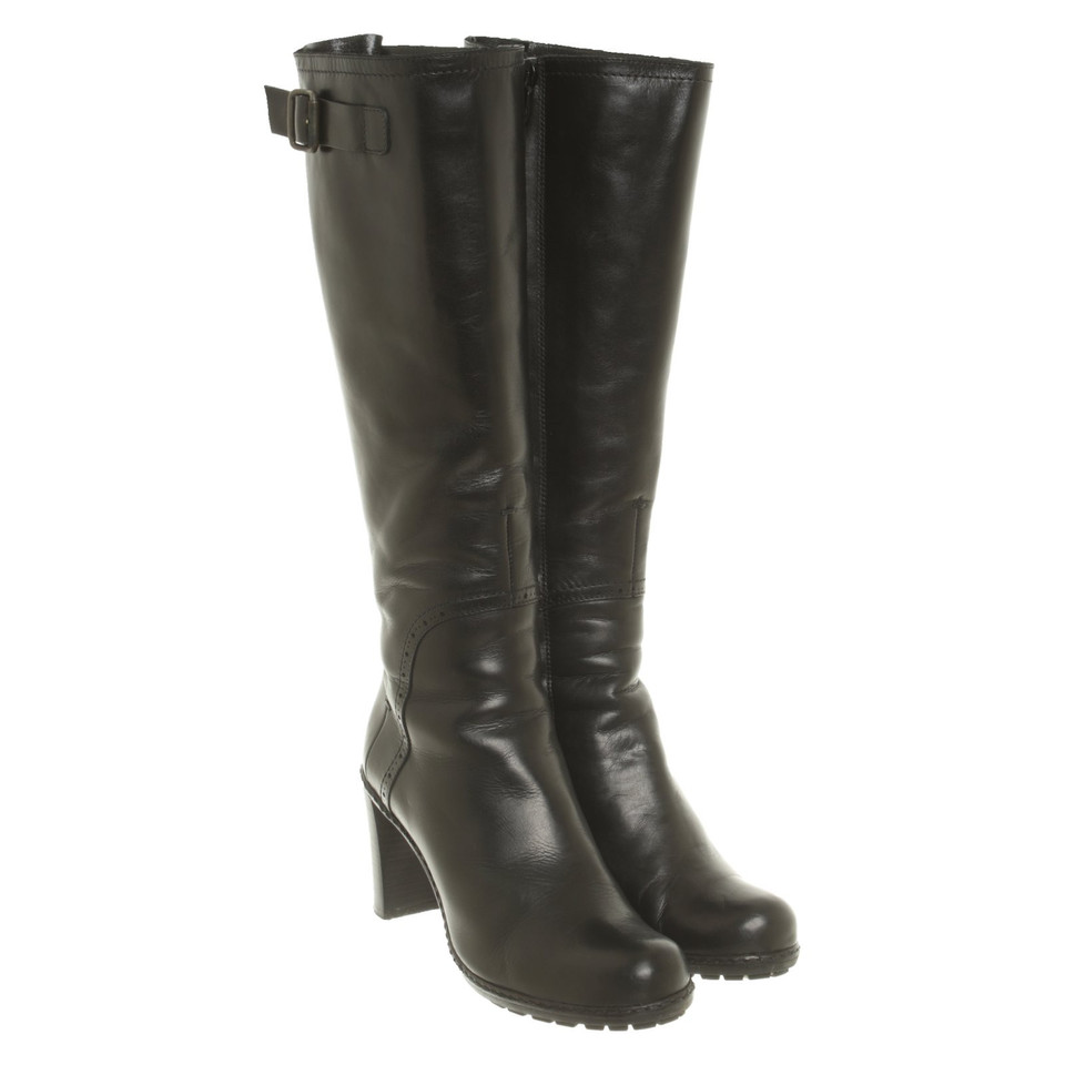 Costume National Boots Leather in Black