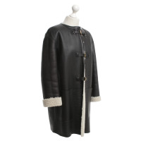 Louis Vuitton Lambskin coat in black