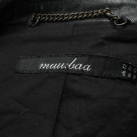 Muubaa Veste/Manteau en Cuir en Noir