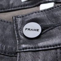 Frame Denim Jeans aus Leder in Grau
