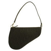 Christian Dior Saddle Bag aus Baumwolle in Schwarz