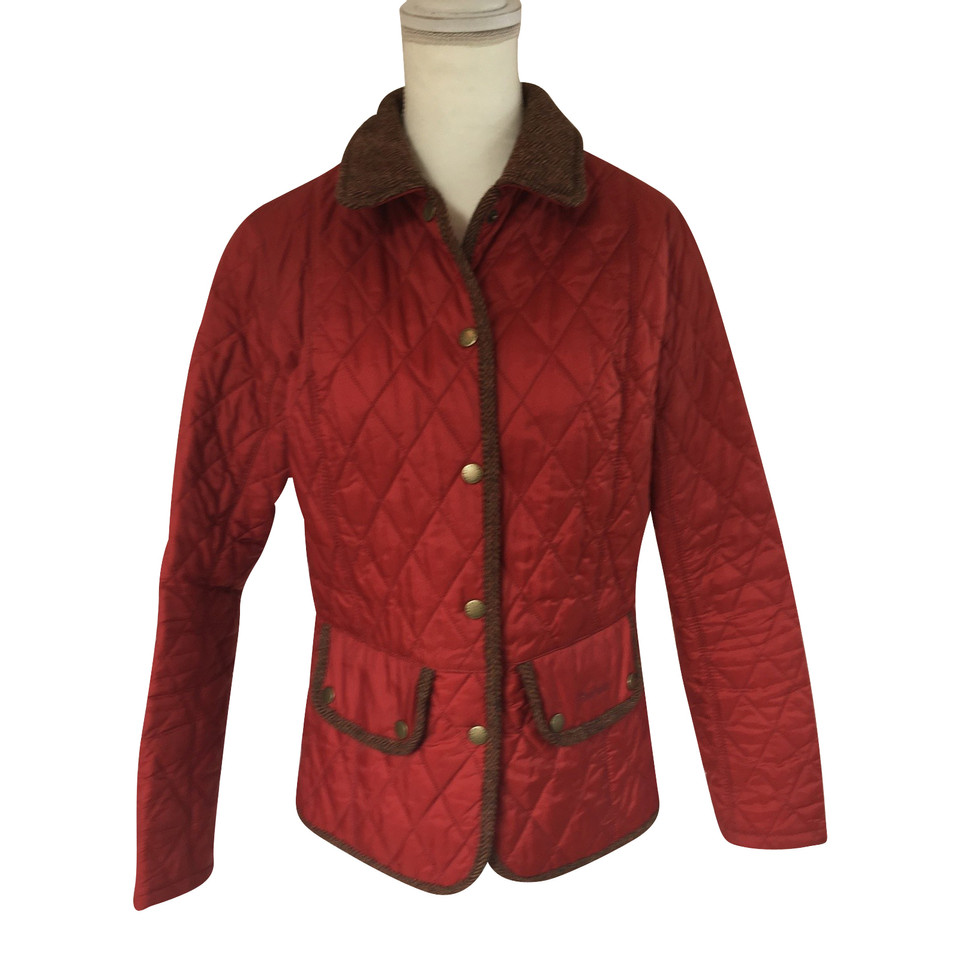 Barbour Quilted Jacket in red