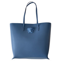 Versace Tote bag Leather in Blue
