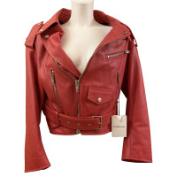 Balenciaga Jacke/Mantel aus Leder in Rot